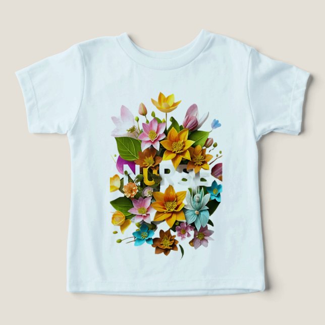Blodvård - Blommigt T Shirt (Design Framsida)