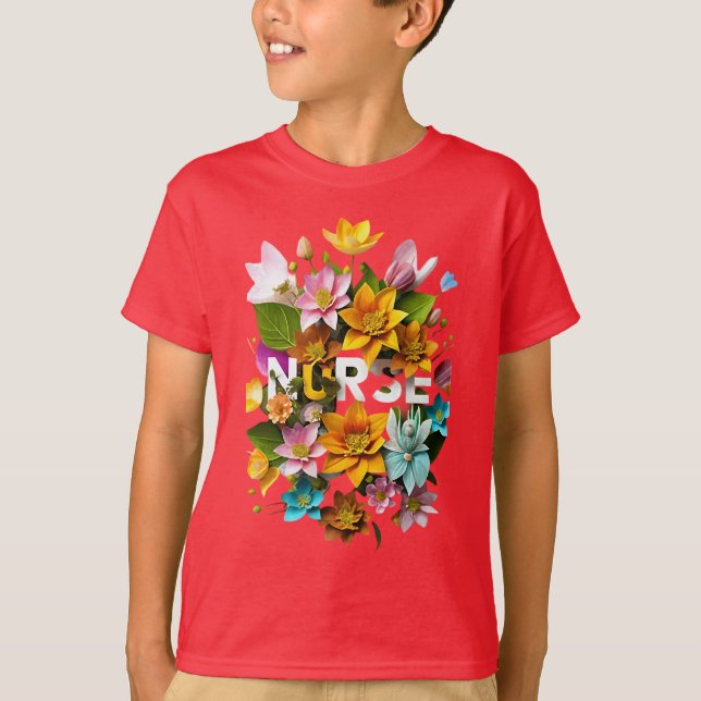 Blodvård - Blommigt T Shirt (Framsida)