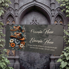 Blodväxlar: Steampunk cowboyen stil. Returadress Etikett