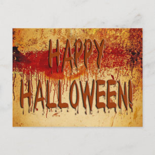 Blodvykort för Nedfläckad i happy halloween Vykort