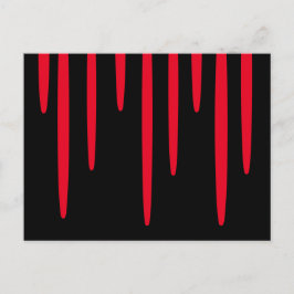 Blodvykort (svart och rött) helg vykort