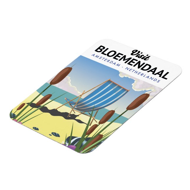 Bloemendaal Amsterdam Resa affisch Magnet (Vänstra Sidan)