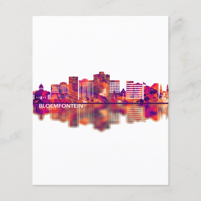 Bloemfontein Sydafrika Siluett Flygblad (Framsidan)