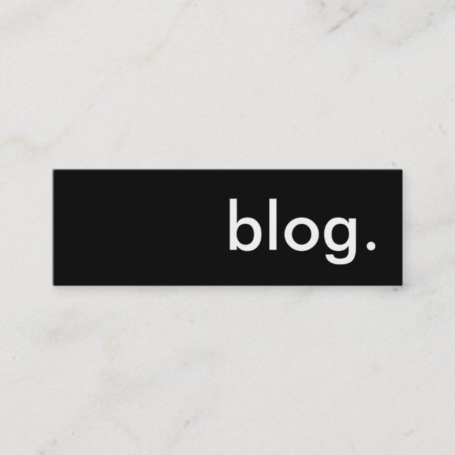blogg. mini visitkort (Framsida)
