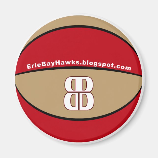 Blogg Talk BayHawk basketball magnet (Framsidan)