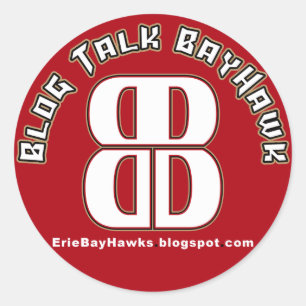 Blogg Talk BayHawk Red Stickers Runt Klistermärke