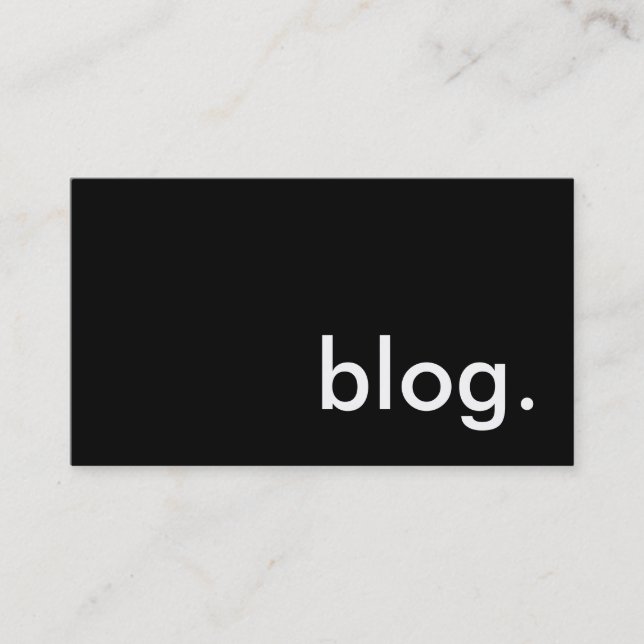 blogg. visitkort (Framsida)