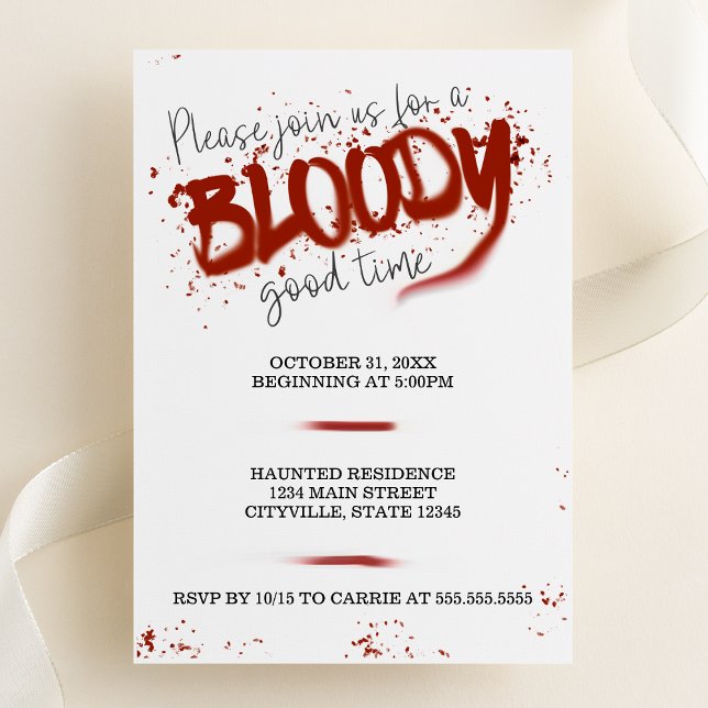 Bloggad Bra Halloween fest-inbjudan Inbjudningar (Skapare uppladdad)