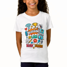 Bloggande grafisk t-shirt – Rollig och lekfull des