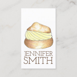 Bloggare av Cream Puff Pastry Dessert Chef Bakery Visitkort