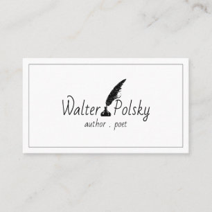 Bloggare för författarpoet Writer Visitkort