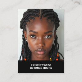 Bloggare Influencer Anpassningsbar QR & Photo Visitkort