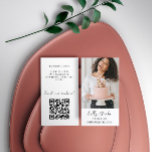Bloggare Influencer Innehåll Creator Photo QR-kod Visitkort<br><div class="desc">affärskort för chic av bloggare,  receptgenerator,  inflytelserik,  skapare av innehåll och liknande med din profilbild och QR-kod.</div>