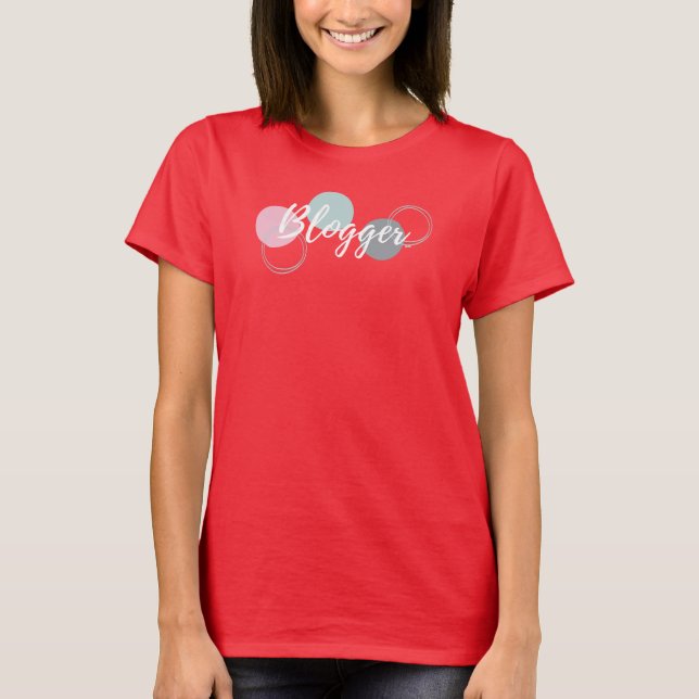 Bloggare med bubblor t shirt (Framsida)