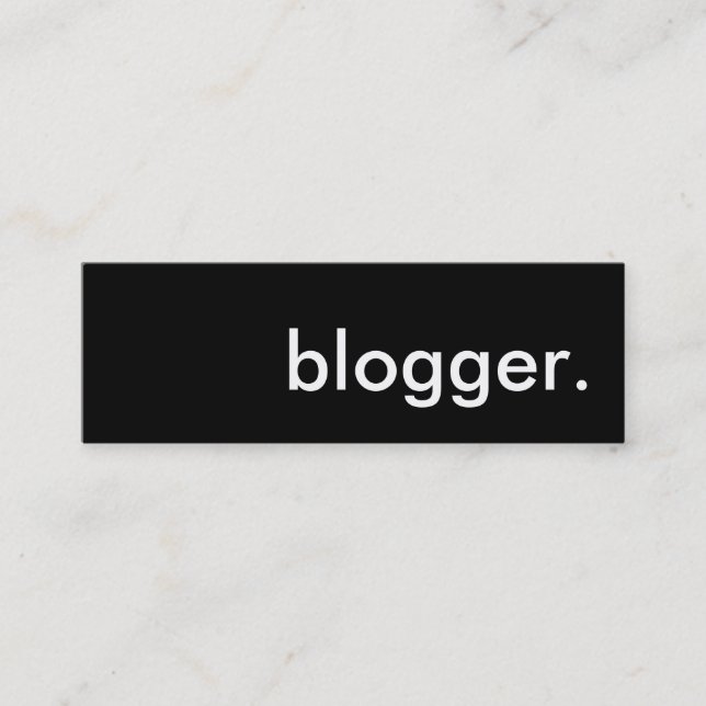 bloggare. mini visitkort (Framsida)