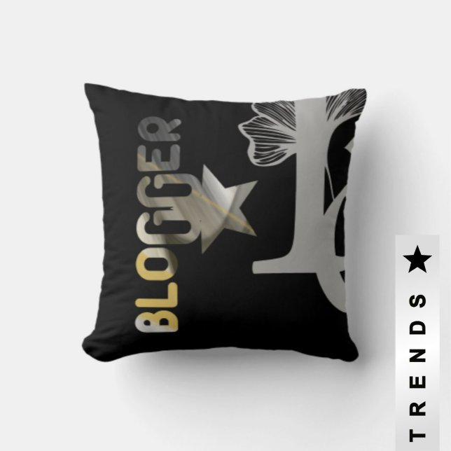 BLOGGARE Pillow Abstrakt Trend Insida Decor Black Kudde (Skapare uppladdad)