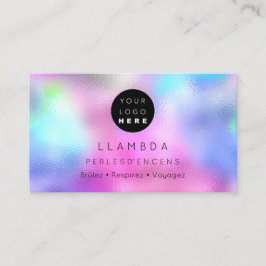 Bloggare Social Media Guld Logotyp Holograph Visitkort