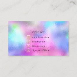 Bloggare Social Media Guld Logotyp Holograph Visitkort