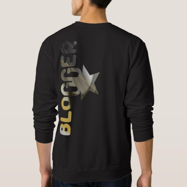 BLOGGARE Sweatshirt Trend Abstrakt Black White Gul (Skapare uppladdad)