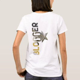 BLOGGARE T-Shirt Trend Abstrakt Black White Guld
