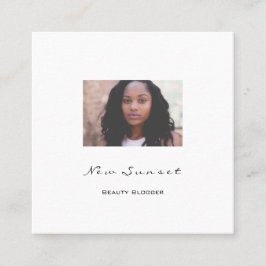 Bloggarn Photo Event Planner White är helt enkelt  Fyrkantigt Visitkort