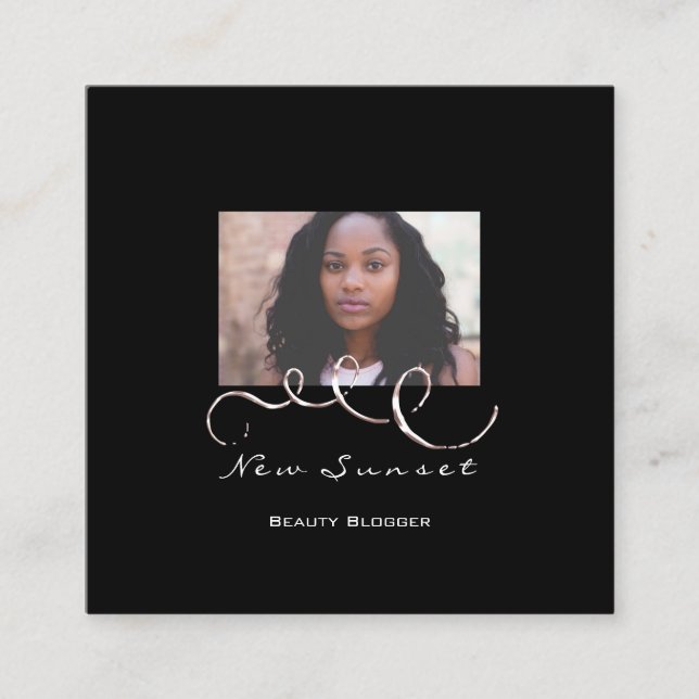 Bloggarn Photo Event Planner White helt enkelt Ro Fyrkantigt Visitkort (Framsida)