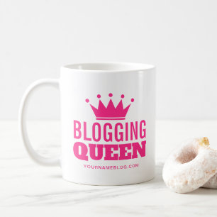 Bloggning Drottning kaffe mugg-gåva till kvinnlig Kaffemugg