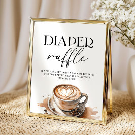 Blöja Lotteri Baby Is Brewing Kaffe Baby Shower  Poster