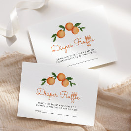 Blöja Lotteri Baby Shower Citrus Apelsin Tilläggskort