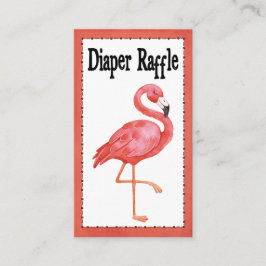 Blöja Lotteri Baby Shower Spel Rosa Flamingo Tilläggskort