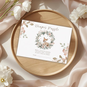 Blöja Lotteri Baby Shower Spel Söt Björn Tilläggskort
