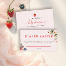 Blöja Lotteri Berry Söt Botanisk Bebis Shower