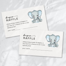 Blöja Lotteri Blå Elefant Baby Shower
