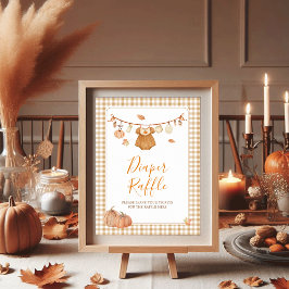 Blöja Lotteri Liten Pumpa Flicka Bebis Fest Poster