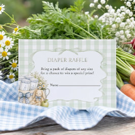 Blöja Lotteri Lokalt Odlad Baby Shower Tilläggskort