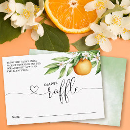 Blöja Lotteri Orange Sötnos Bebis Shower Tilläggskort
