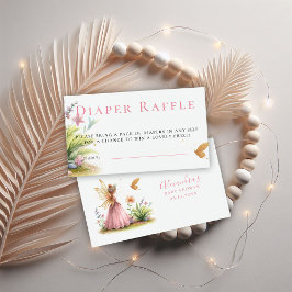 Blöja Lotteri Sagoprinsessa Rosa Flick Baby Shower Tilläggskort
