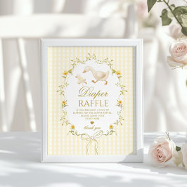 Blöja lotteri Silly Goose könsneutrala gingham Poster