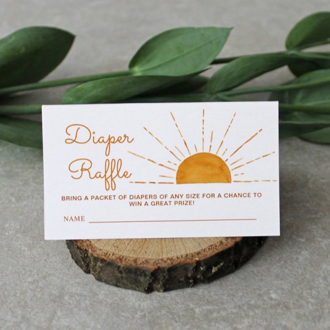 Blöja Lotteri Sol Baby Shower  Tilläggskort (Skapare uppladdad)