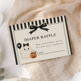 Blöja Lotteri Söt Spöke Halloween Baby Shower Visitkort