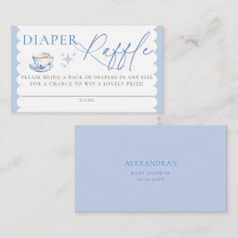 Blöja Lotteri Tea Brewing Script Pojk Babyshower Tilläggskort