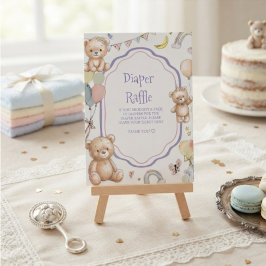 Blöja Lotteri Teddy Björn  Babyfirande Tilläggskort