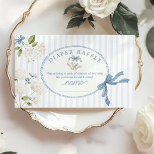 Blöja lotteri Vintage French Coquette Bebis Shower Tilläggskort
