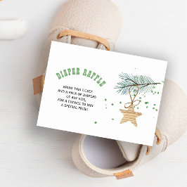 Blöja lotteri vinter baby shower infogningskort tilläggskort