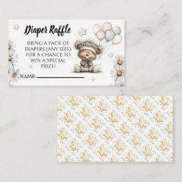 Blöja Lotteri Whimsical Teddybjörn Design Tilläggskort