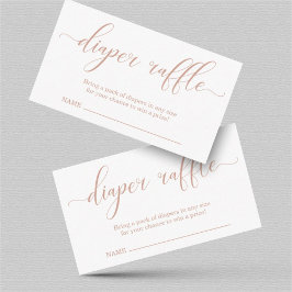 Blöja-Lottinsert för bebisfest-inbjudan Tilläggskort