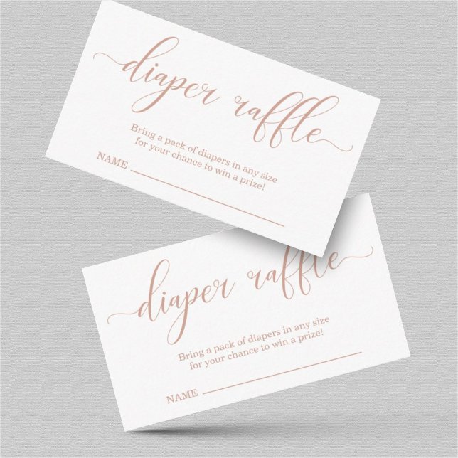 Blöja-Lottinsert för bebisfest-inbjudan Tilläggskort (Skapare uppladdad)