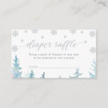 Blöja Raffel Biljetter | Silver Vinter Baby Shower