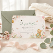 Blöja Riffel Baby Bear Blommig Bebis Shower