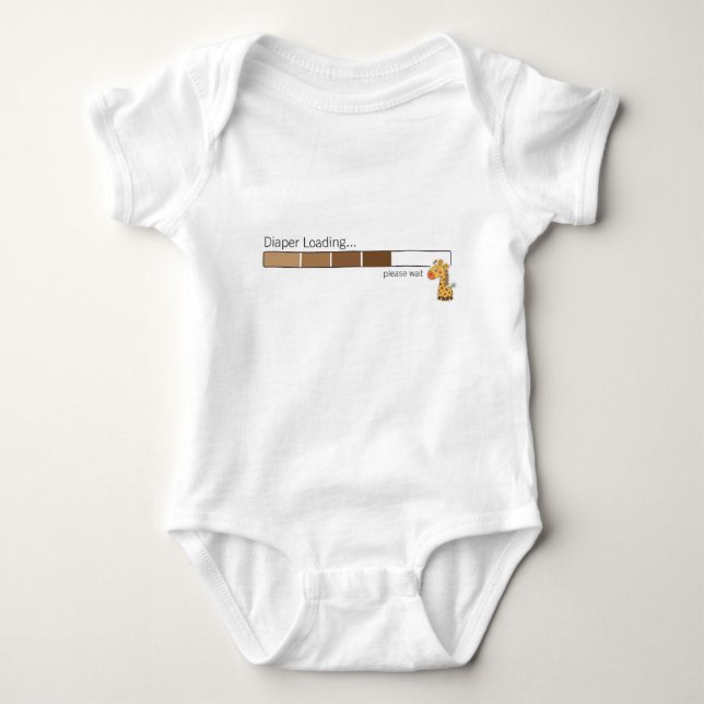 Blöja som laddar… giraffspädbarnrankan tee shirt (Framsida)